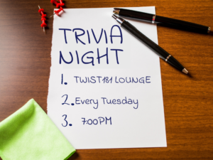Trivia Night at Twist181 Lounge on Tuesdays at Eastern Shore Centre